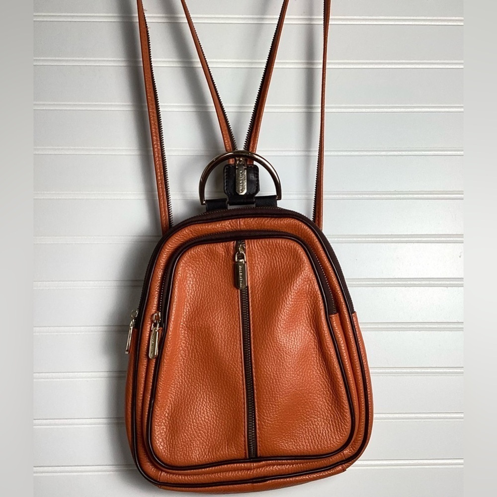 Valentina Backpack converter Purse BrownWith Black Trim Excellent Condition